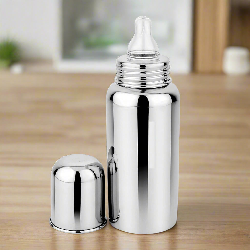 Stainless Steel Baby Bottle – Safe, Anti-Colic & Leak-Proof