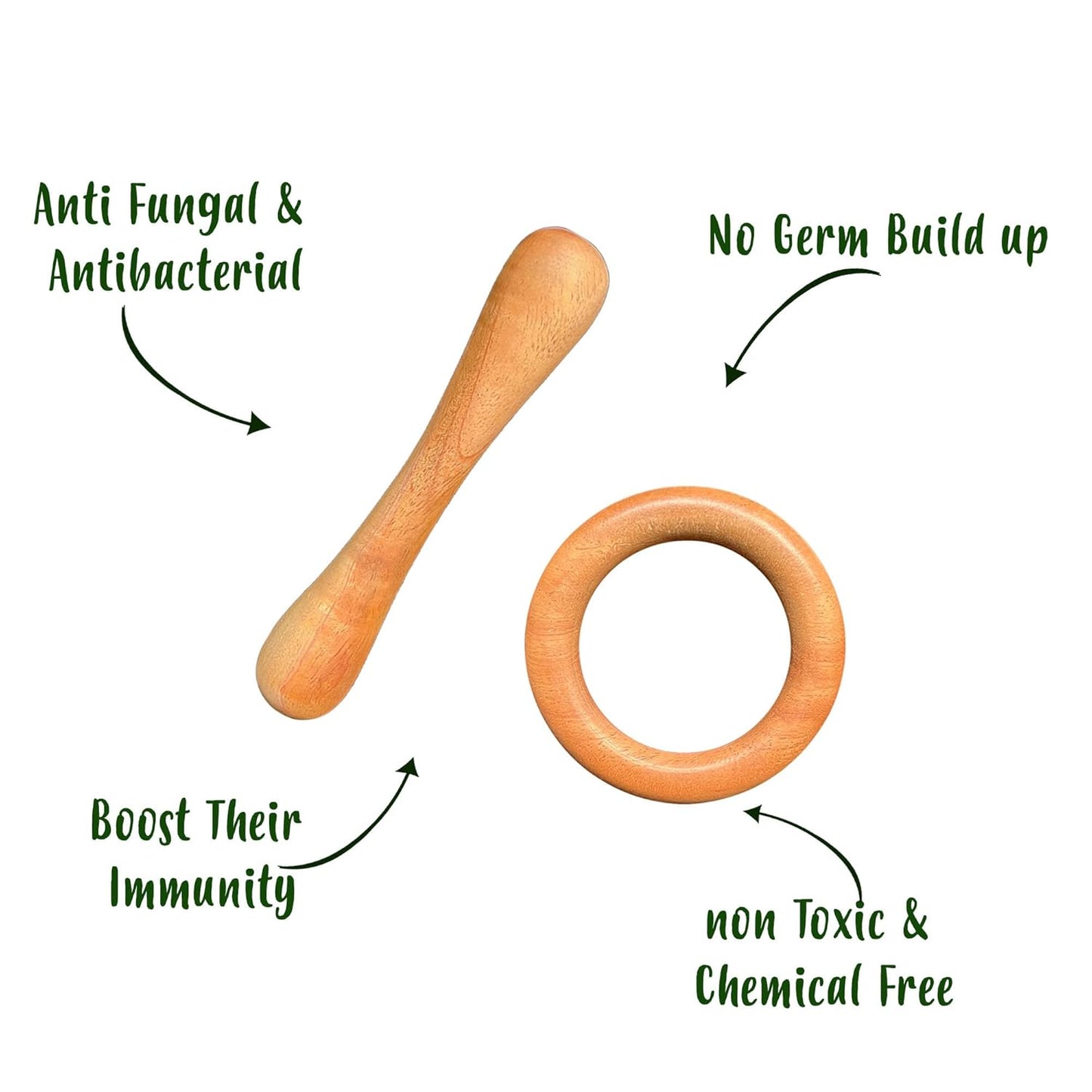 Mama Sorted Natural Neem Wood Teether – Safe, Soothing & Eco-Friendly
